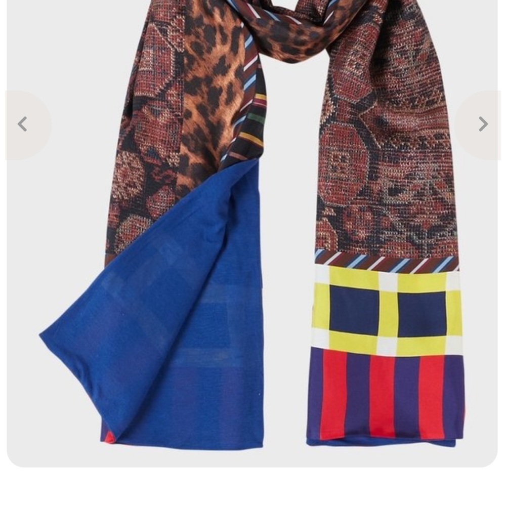 Pierre Louis Mascia Multicolor Patterned Scarf